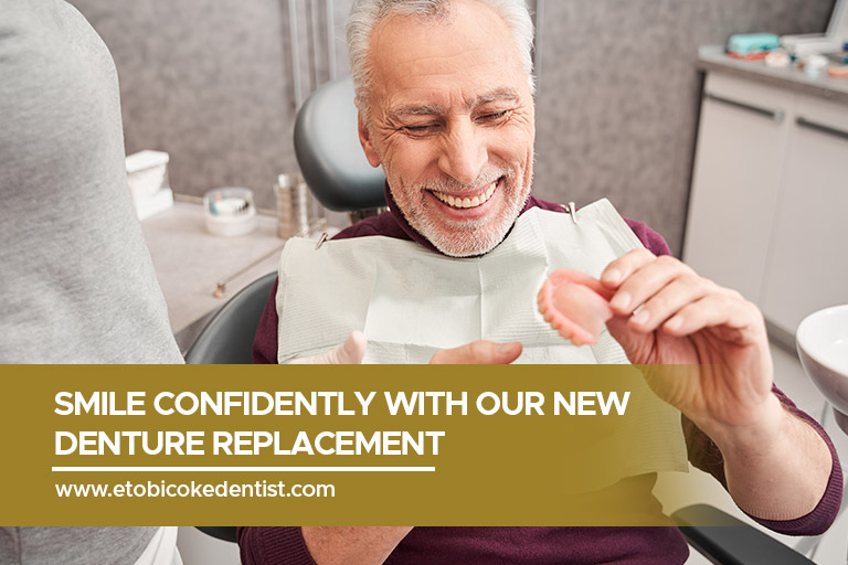 Smile confidently with our new denture replacement